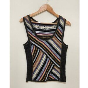 Urban Outfitters Free People Striped Scoop Neck Knit Sleeveless Sweater, XS / S